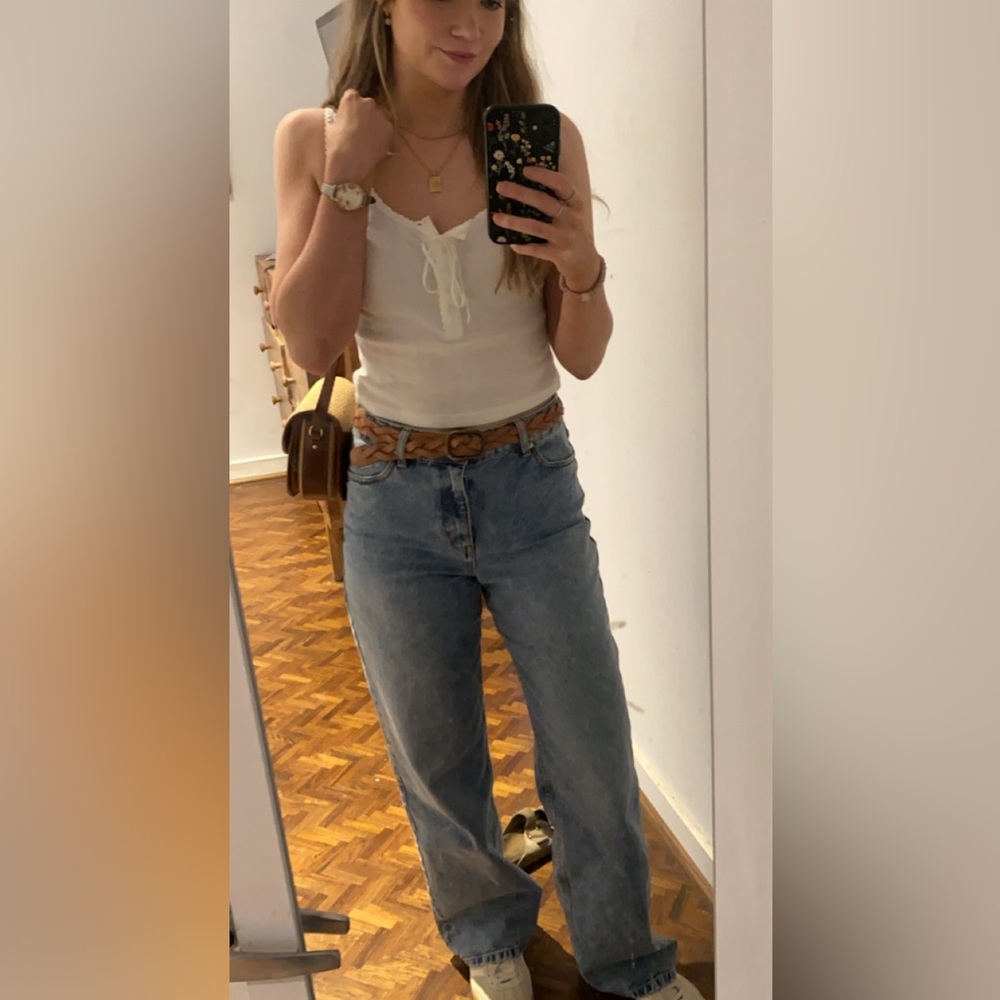 GAP X DOEN Ivory Button-Front Tank Top